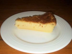 Sliced baked custard pie